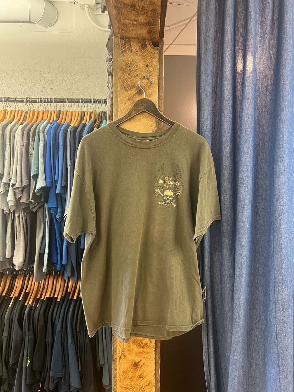 Harley Davidson California Olive Green Graphic T-shirt